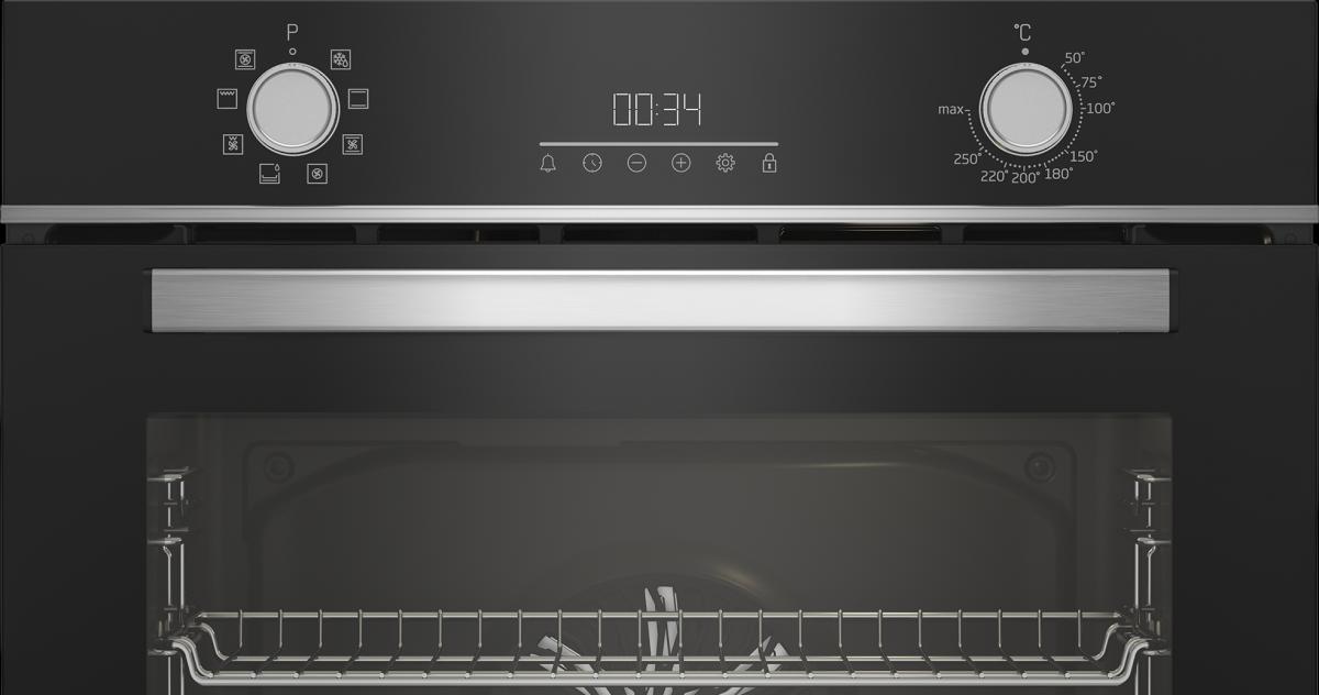 HORNO BEKO BBIM13300XD MULTIF.8 A 72L GUIA TELESC. HIDROLISIS NEGRO