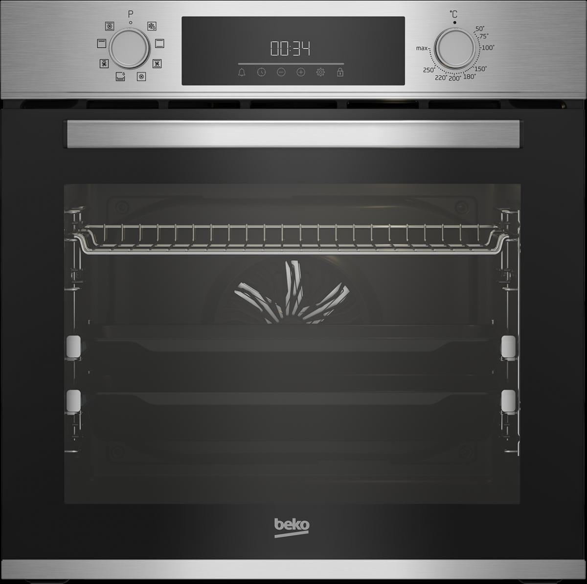 HORNO BEKO BBIM12301X MULT.8 A 3D 72L 2.GUIAS TELESC. HIDROLISIS INOX