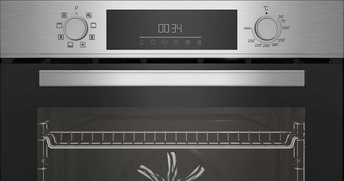 HORNO BEKO BBIM12301X MULT.8 A 3D 72L 2.GUIAS TELESC. HIDROLISIS INOX