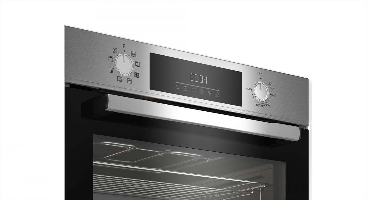HORNO COMPACTO BEKO BBCM12300X MULTIF.8 3D GUIA TELESC. HIDROLISIS INOX