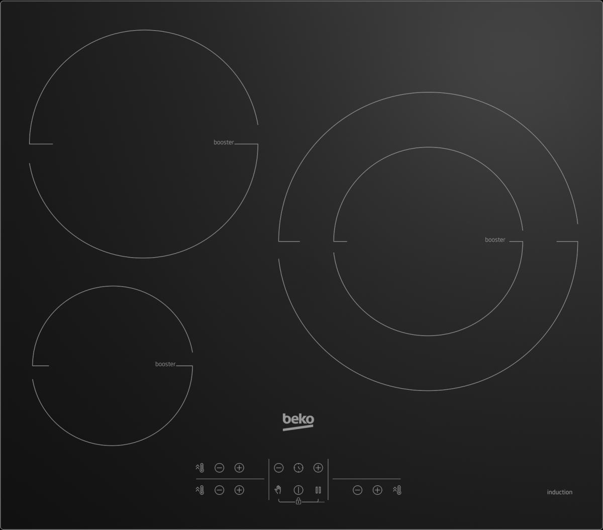INDUCCION BEKO HIIS63206M 3F.ZONA 28CM 7200W