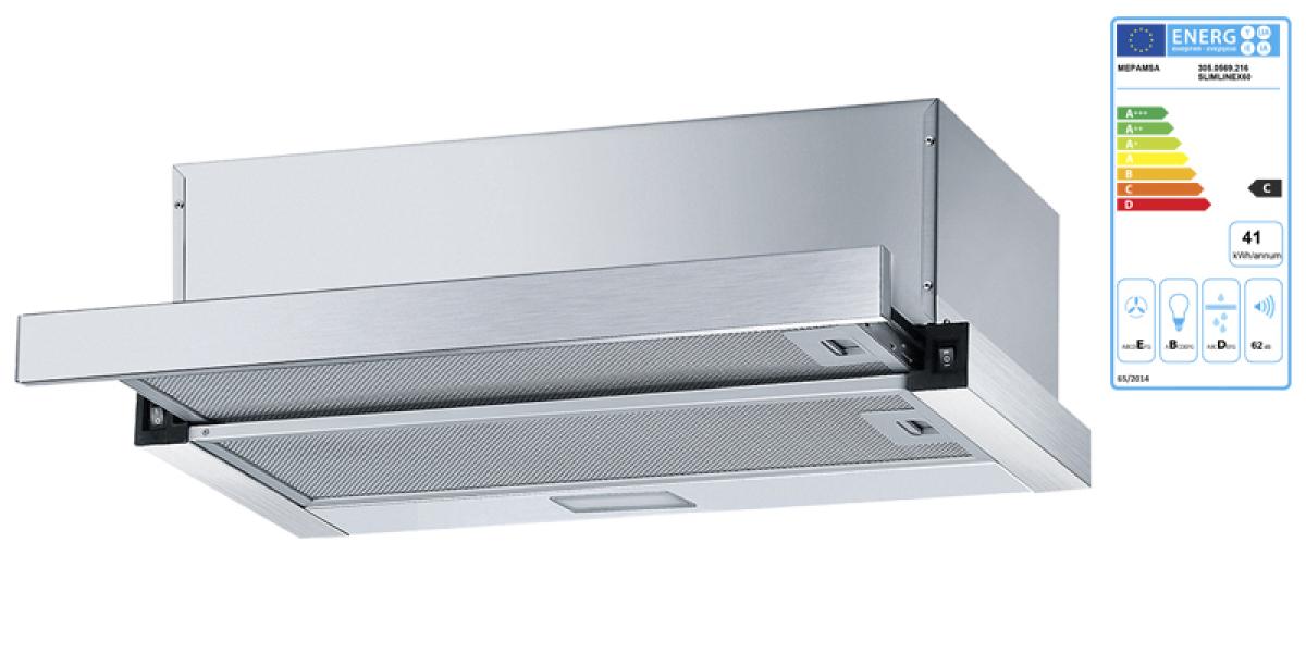 CAMPANA MEPAMSA SLIMLINE TELESCOPICA 60CM INOX 290