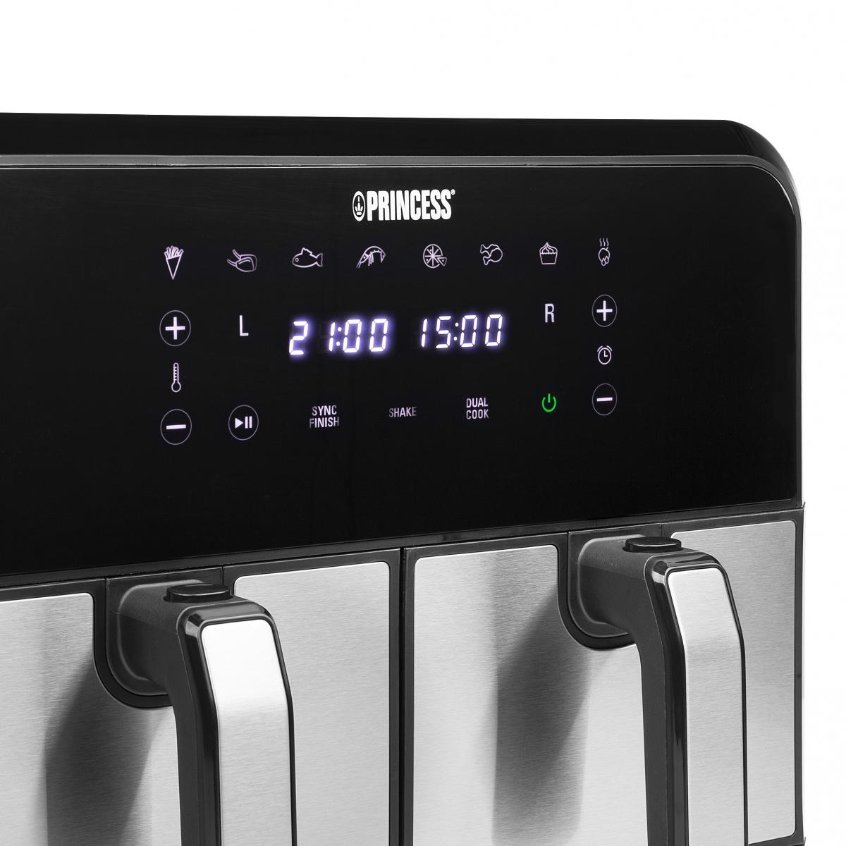 FREIDORA SIN ACEITE PRINCESS 01.182074.01.001 8L (4L+4L) 2400W DIGITAL