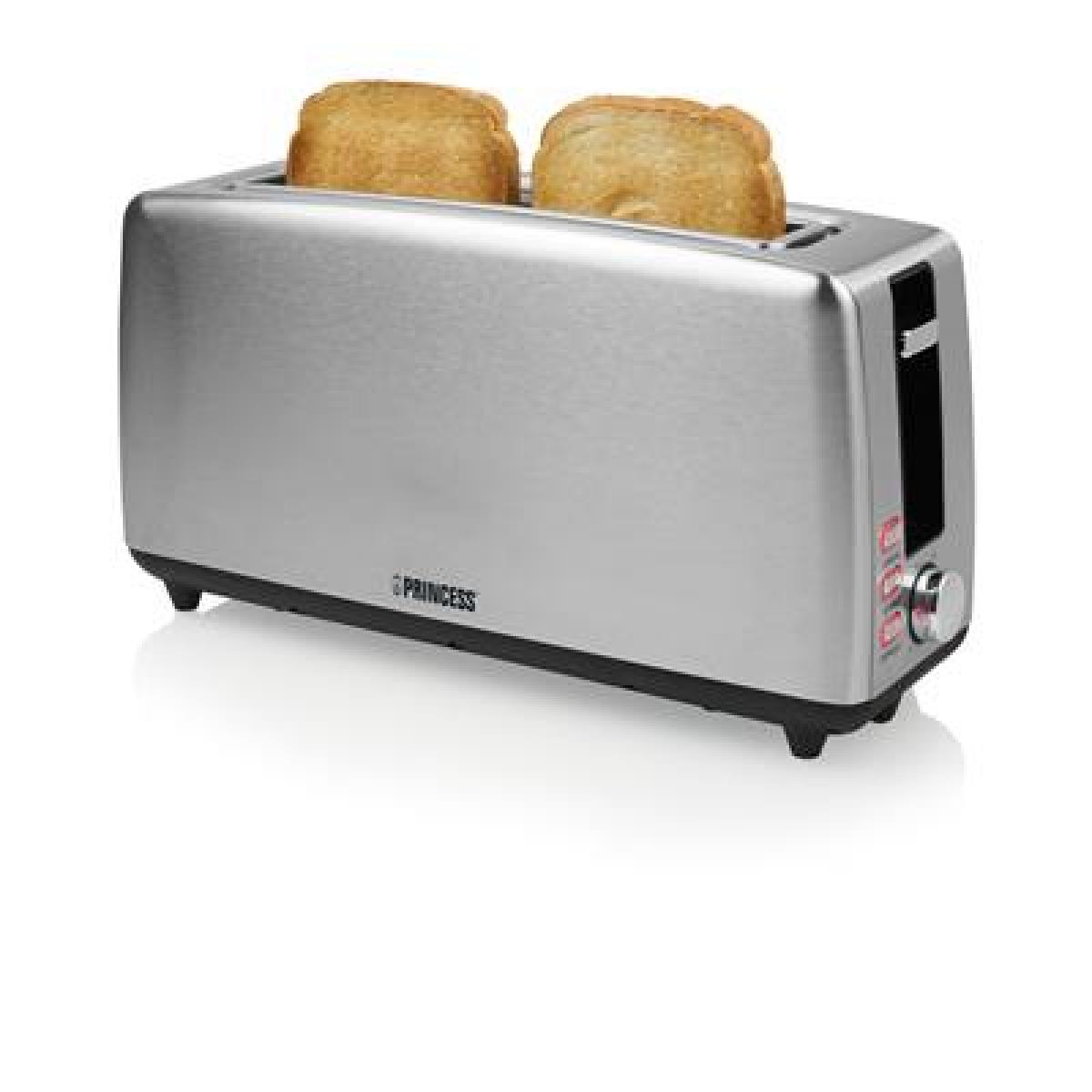TOSTADOR PRINCESS 142405-PR LARGO ANCHO 1 RANURA 1000W INOX