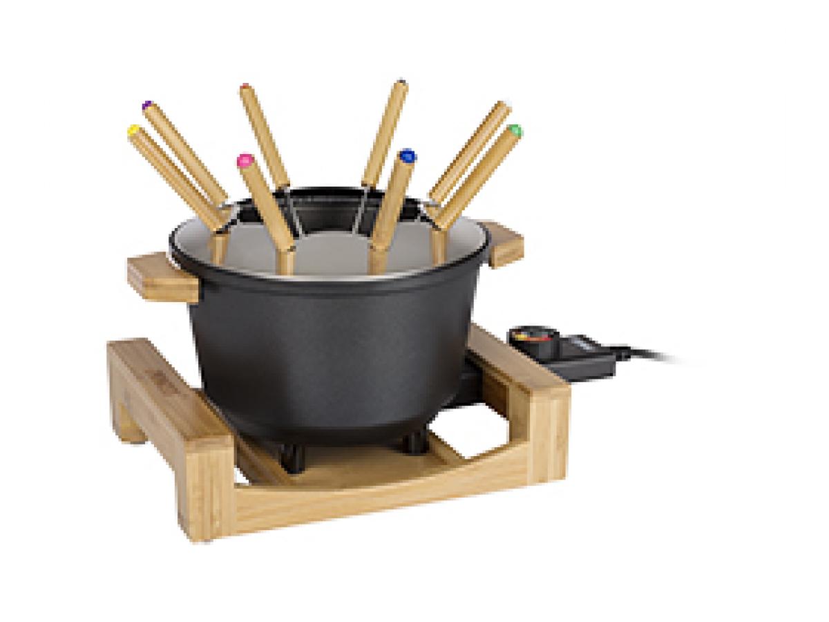 FONDUE PRINCESS 01.173025.01.001 PURE BLACK 1,5L 8 TENEDORES