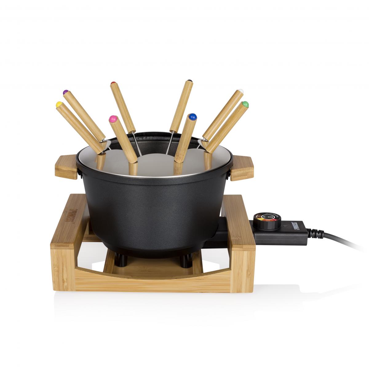 FONDUE PRINCESS 01.173025.01.001 PURE BLACK 1,5L 8 TENEDORES