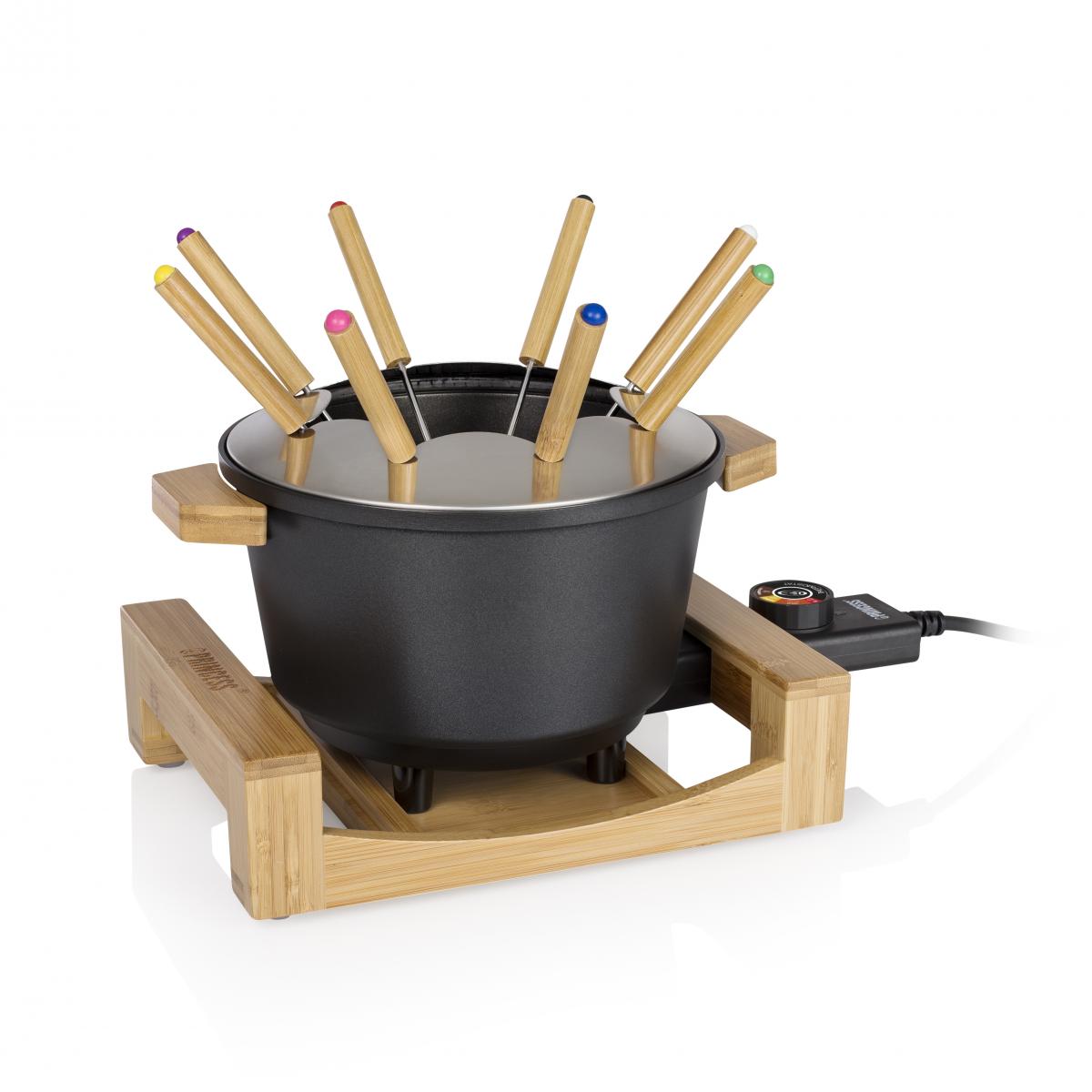 FONDUE PRINCESS 01.173025.01.001 PURE BLACK 1,5L 8 TENEDORES