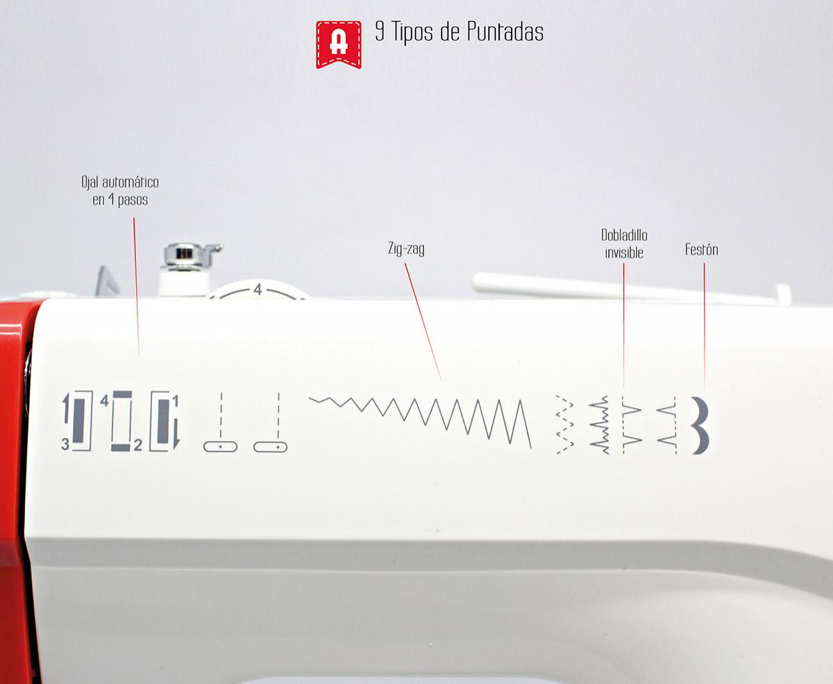 MAQUINA DE COSER ALFA 720+ 9 PUNTADAS