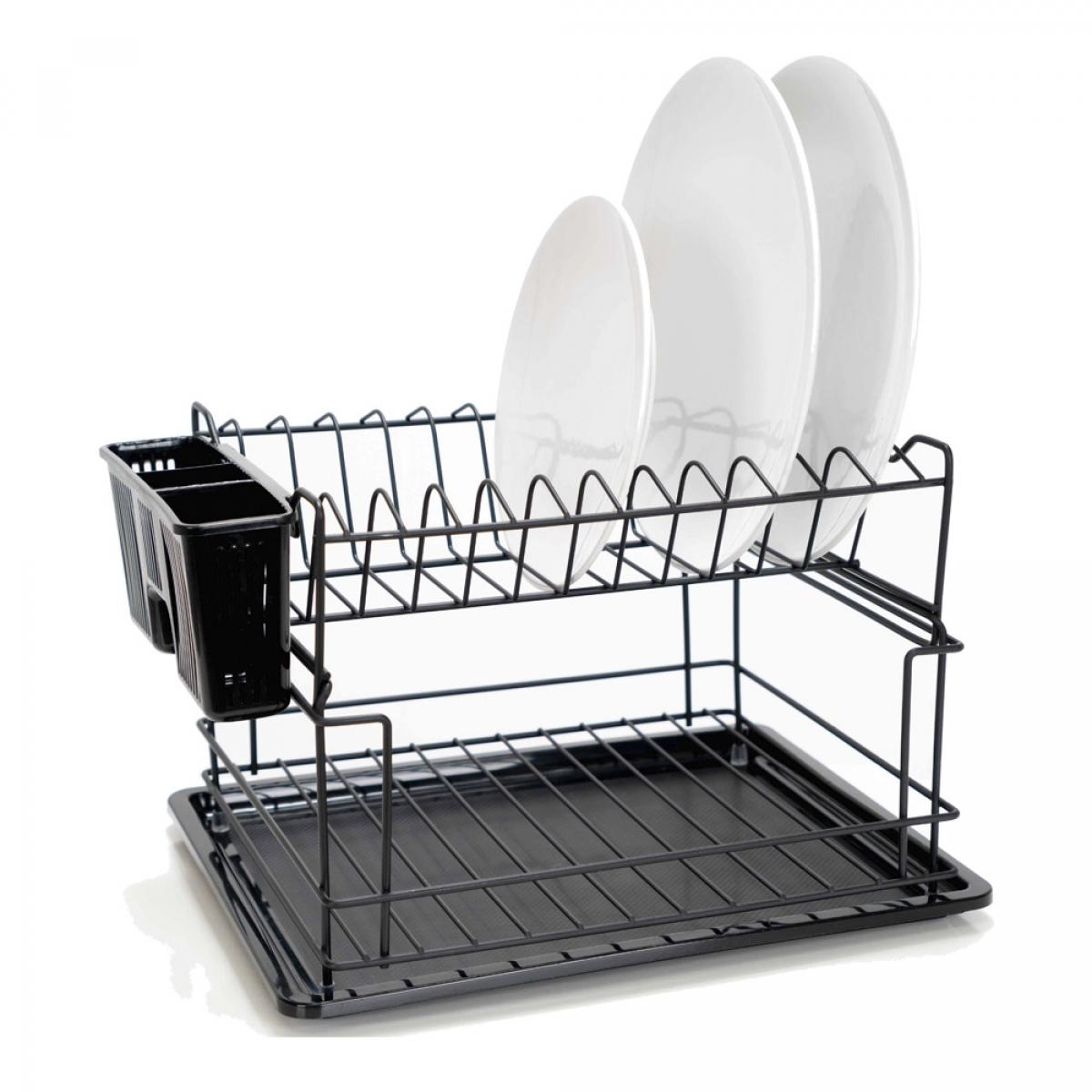 ESCURREPLATOS DUETT 998179 501 NEGRO DOBLE PLEG.37x30x24,5cm