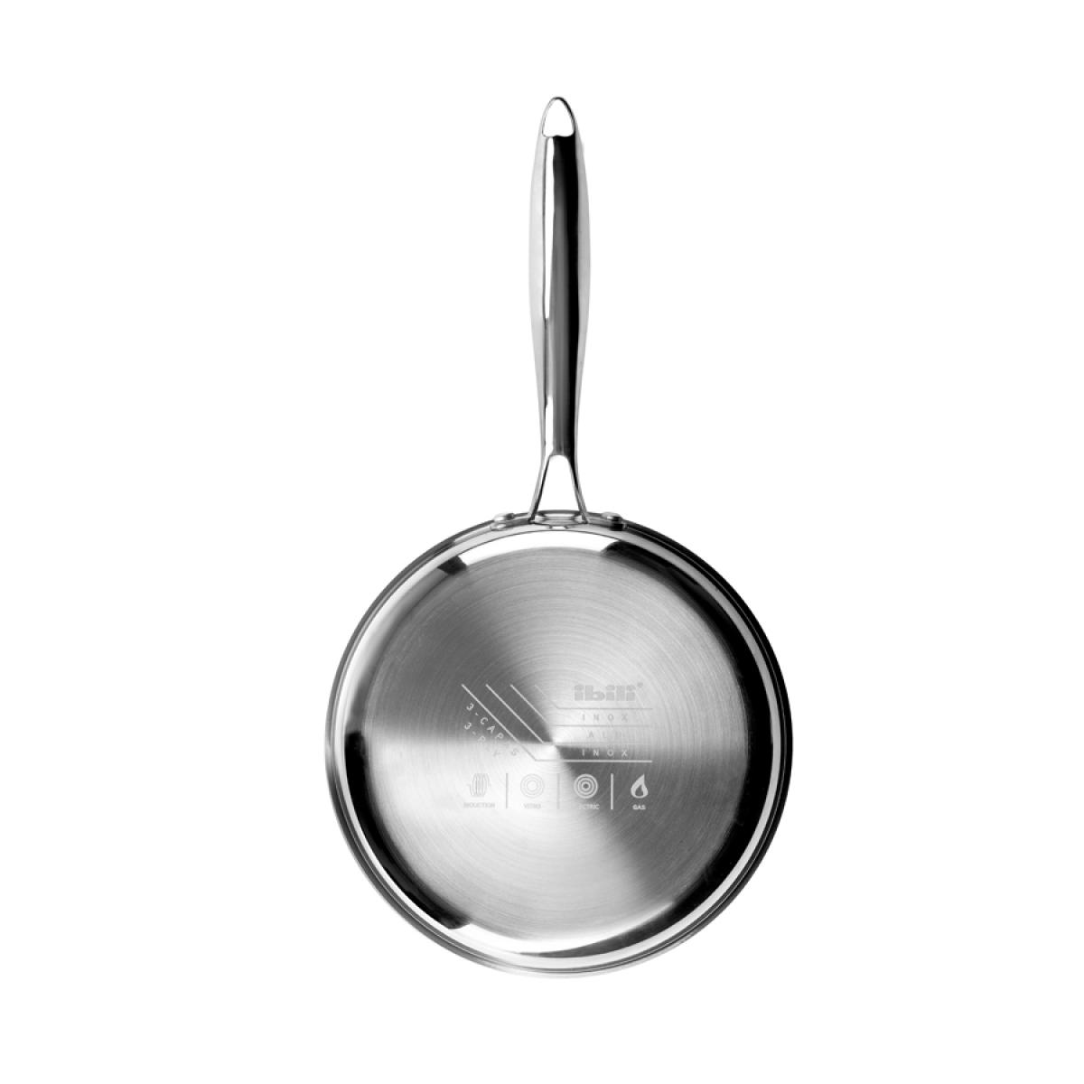 SARTEN IBILI 652922 TRIPLY NATURAL 22CM SIN ANTIADHERENTE INDUCCION