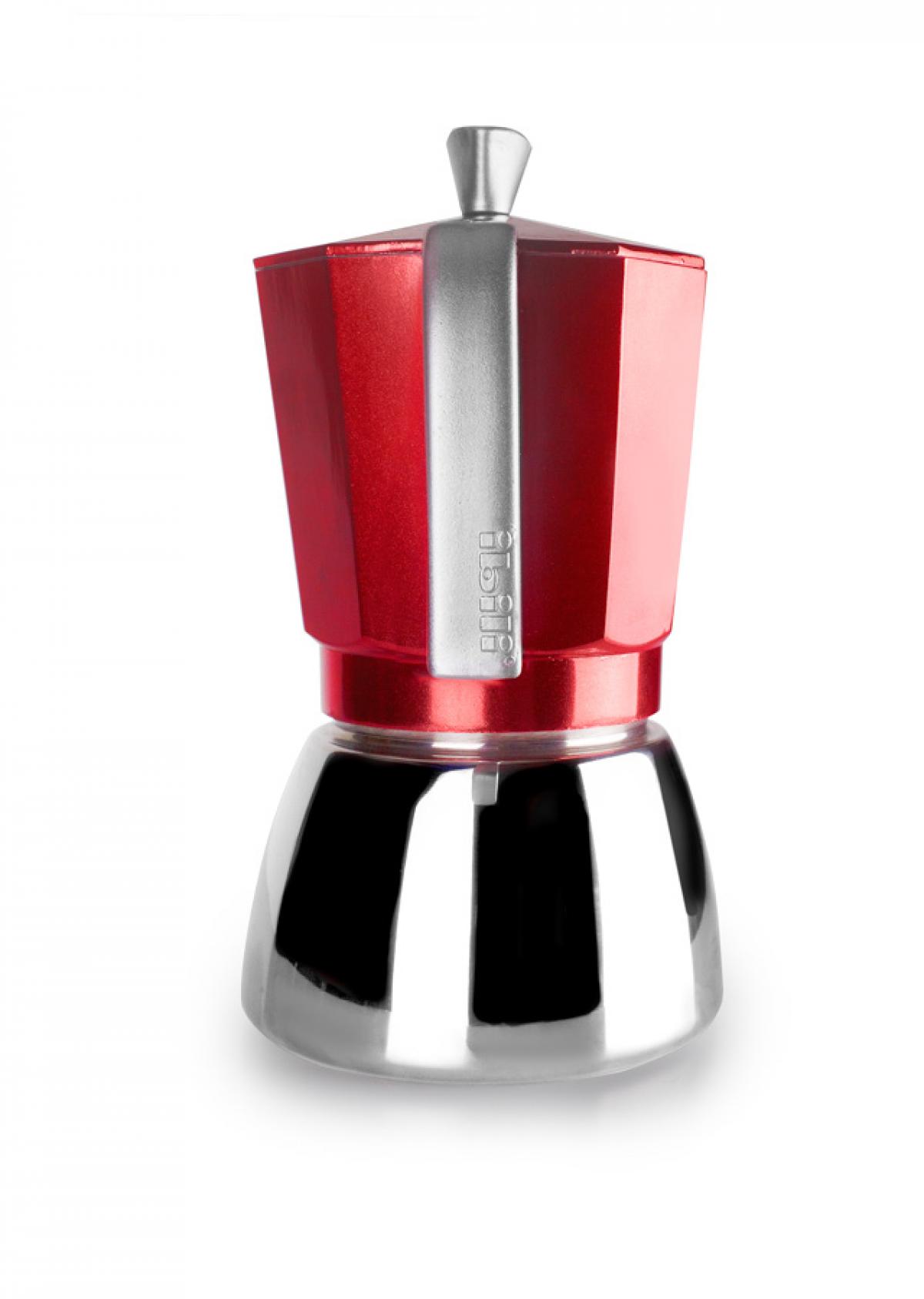 CAFETERA ITALIANA IBILI 627906 ELBA RED 6 TAZAS INDUCCION