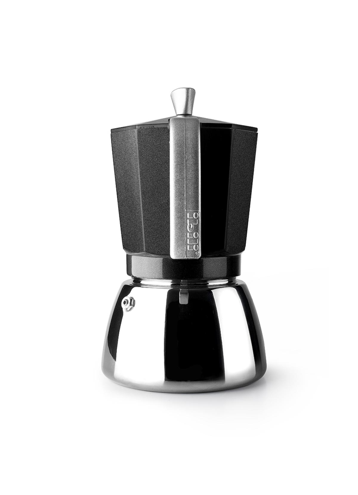 CAFETERA ITALIANA IBILI 629212 ELBA BLACK 12 TAZAS INDUCCION