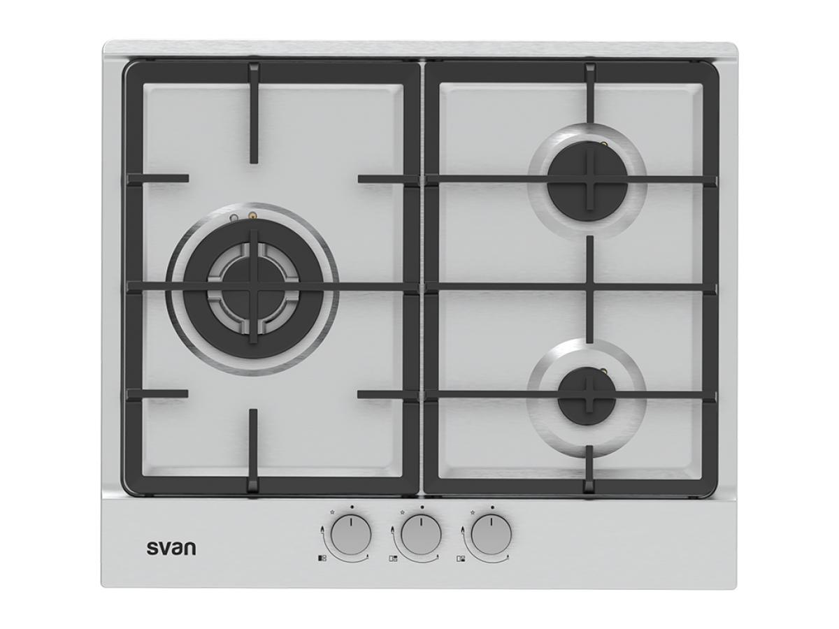 PLACA GAS SVAN SGW3600X 3F.WOK INOX