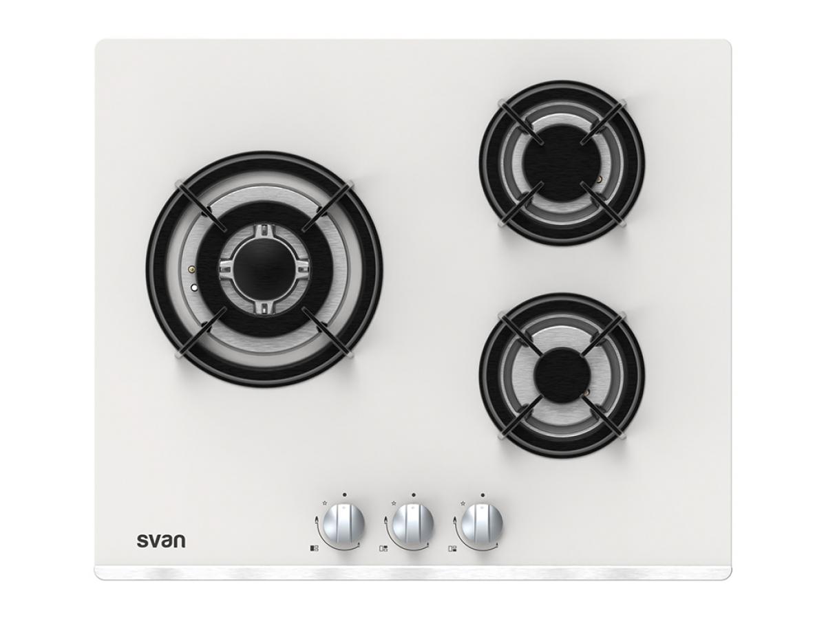 PLACA GAS SVAN SGW3600B 3F.CRISTAL BCO