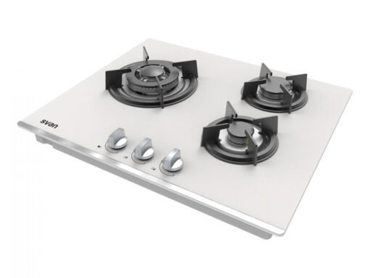 PLACA GAS SVAN SGW3600B 3F.CRISTAL BCO