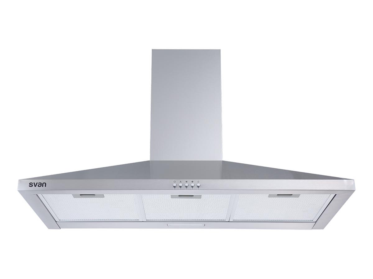 CAMPANA PIRAMIDAL SVAN SCPP900BX 90CM INOX 520M3-H