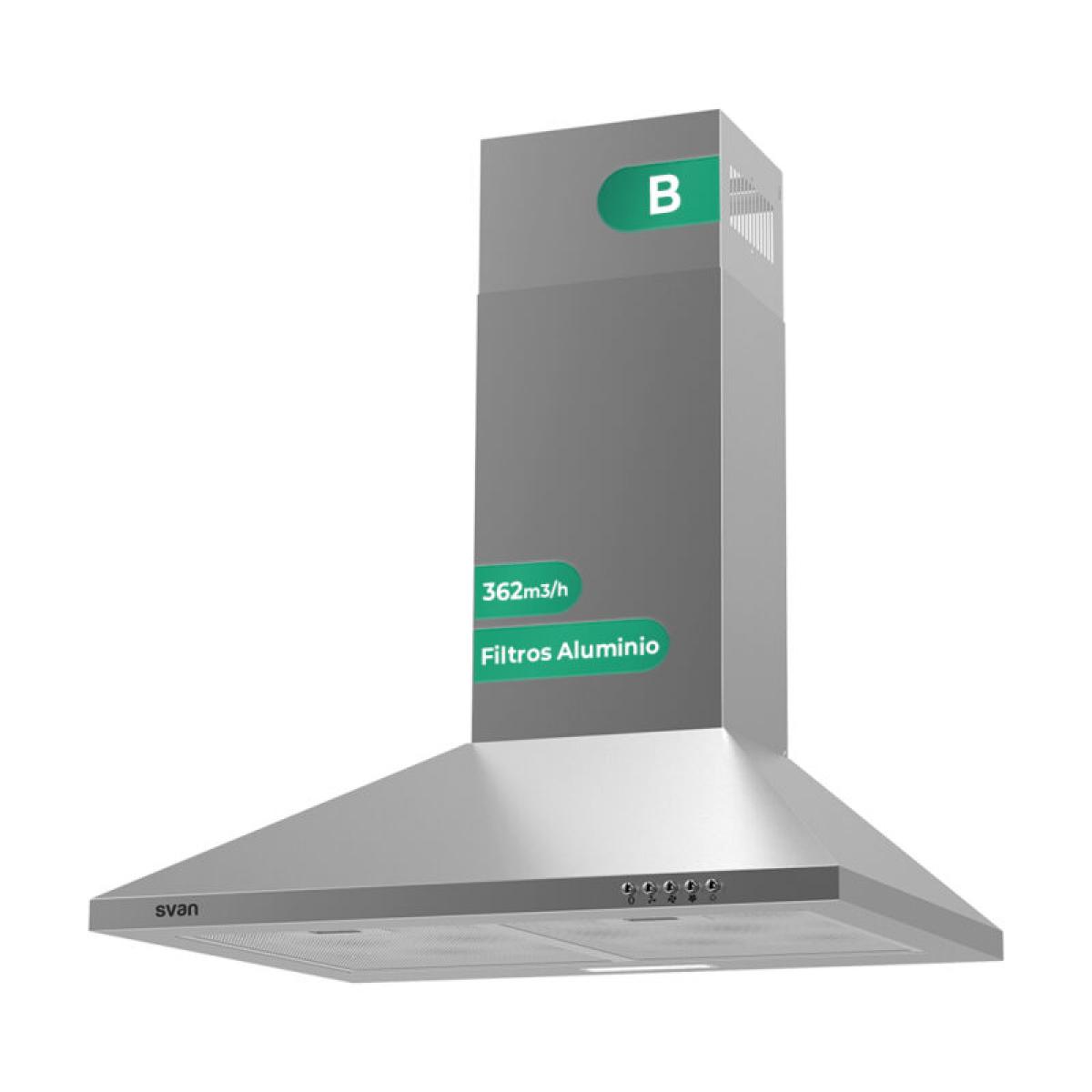 CAMPANA SVAN SCPP601BX 60CM B INOX 361,9M3-H