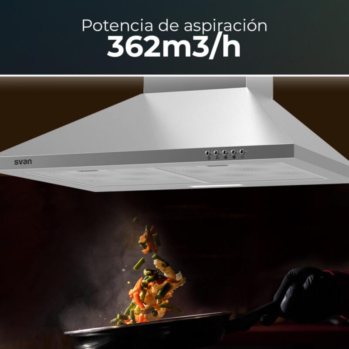 CAMPANA SVAN SCPP601BX 60CM B INOX 361,9M3-H