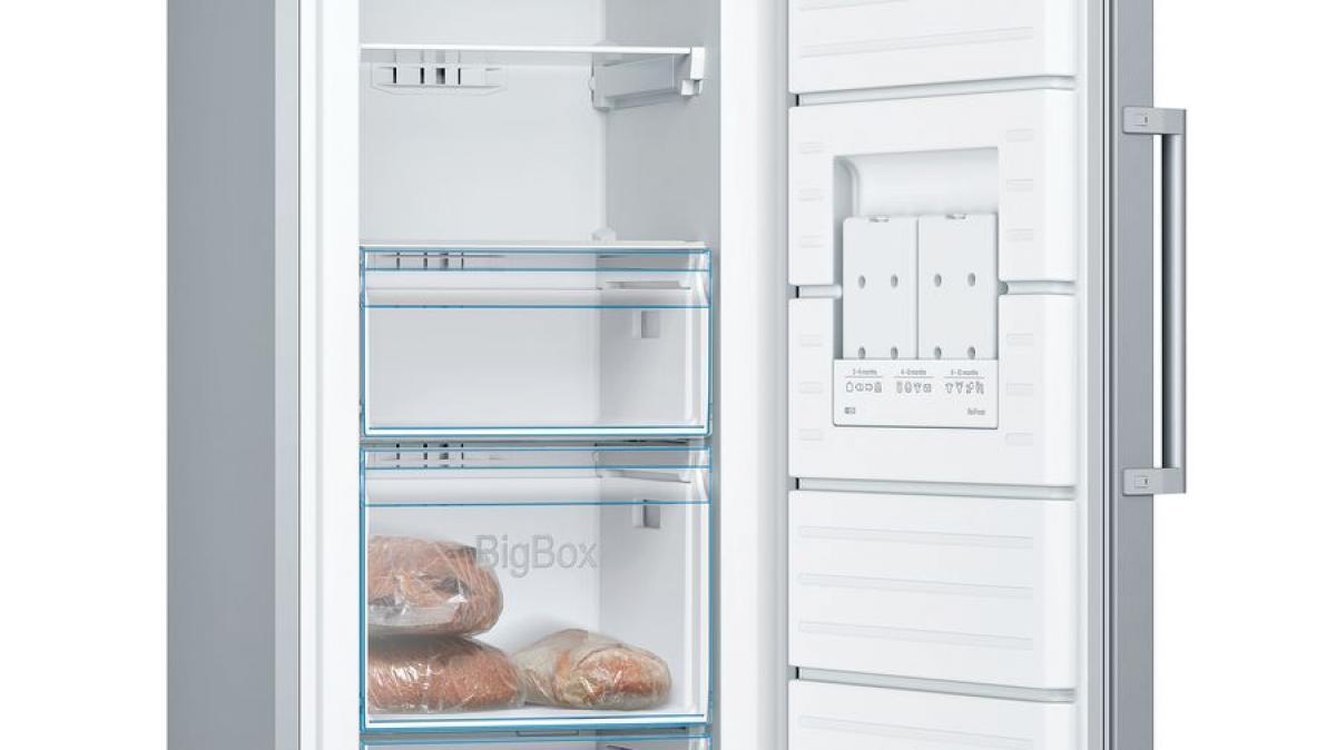 CONGELADOR VERT. BOSCH GSN33VLEP 176X60 NF E INOX 225L