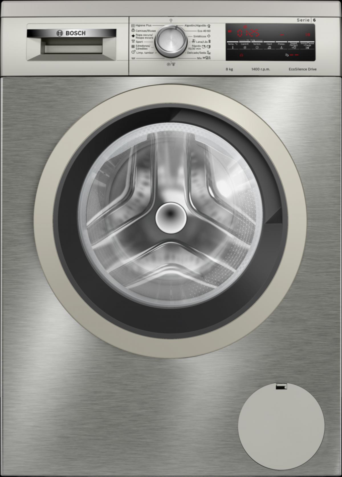 LAVADORA BOSCH WUU28T8XES 8KG 1400RPM A INOX