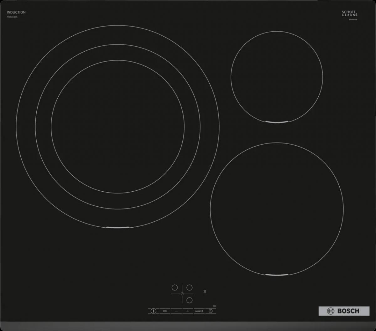 INDUCCION BOSCH PID631BB5E 3F Z.32CM TRIPLE BISEL 7400W 60CM