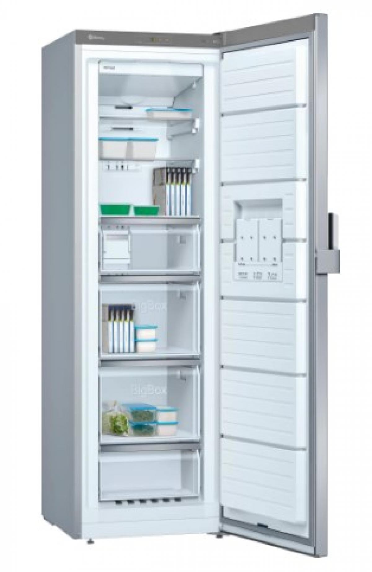 CONGELADOR VERTICAL BALAY 3GFE568XE 186X60 NF E CAJON CUBITOS 242L INOX