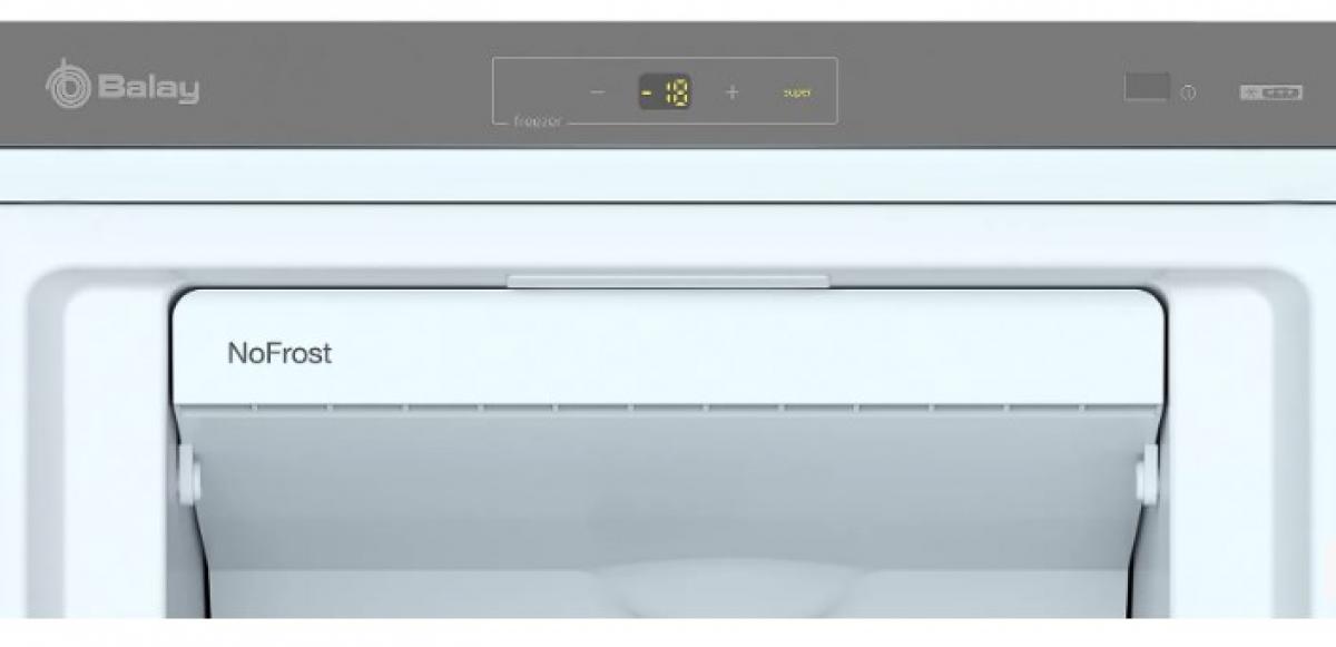 CONGELADOR VERTICAL BALAY 3GFE568XE 186X60 NF E CAJON CUBITOS 242L INOX