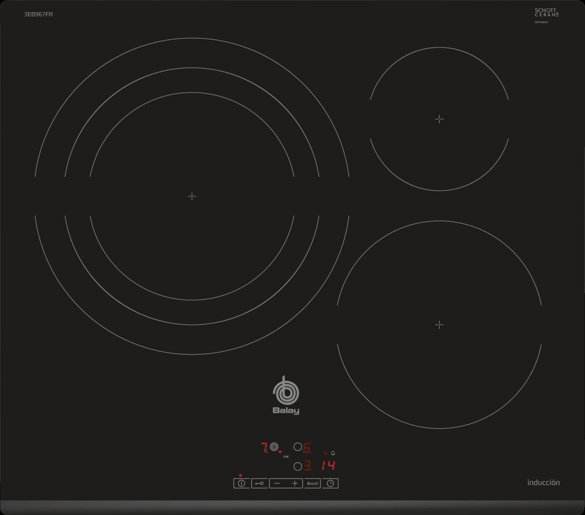 INDUCCION BALAY 3EB967FR 3F Z.32CM BISEL 7400W 60CM