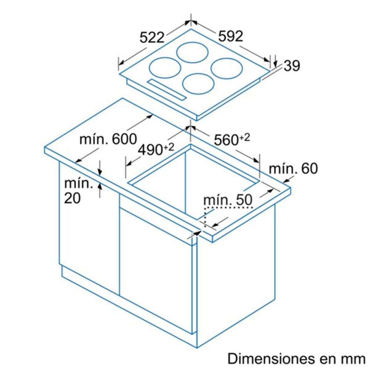 VITROCERAMICA BALAY 3EB715LR 3F Z.28CM BISEL 5700W 60CM