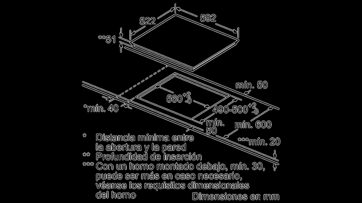 INDUCCION BALAY 3EB965LR 3F Z.28CM BISEL 7400W 60CM NGO