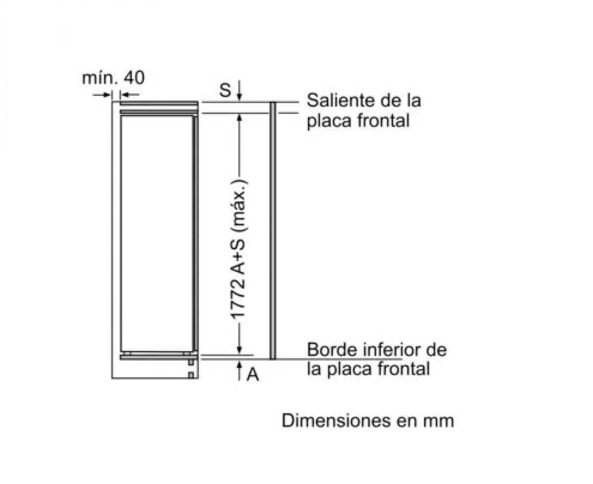 CONGELADOR VERT.INTSIEMENS GI81NAEF0 177,2x55,8 NF F 212L