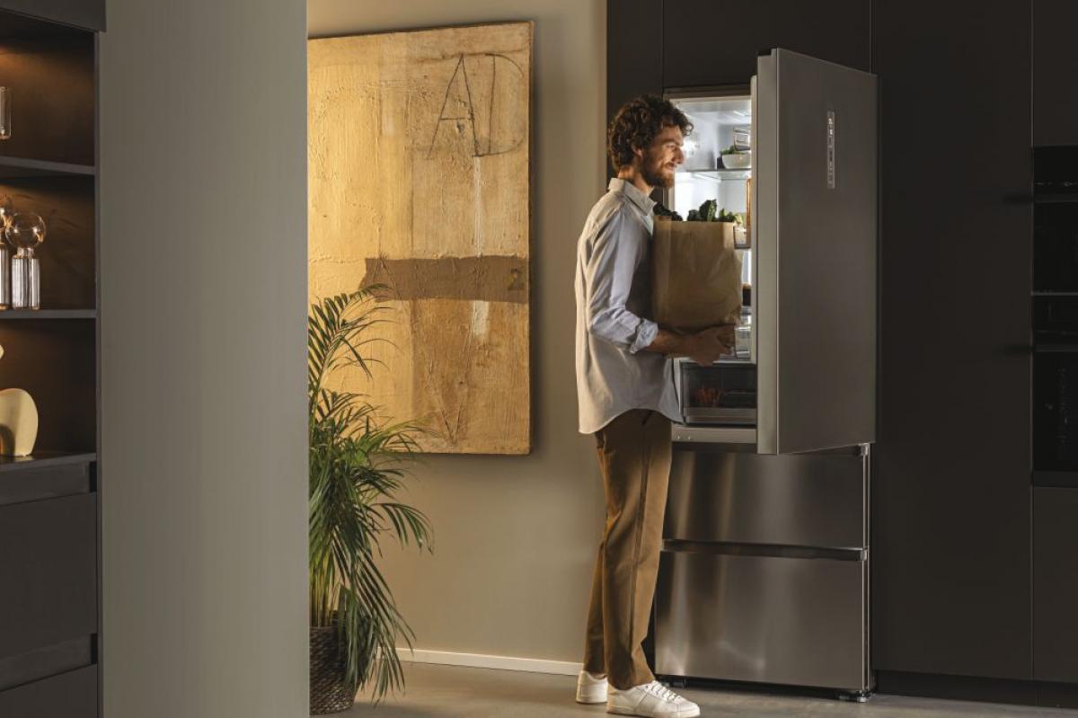 COMBI FRENCH DOOR HAIER HTW7720ENMP 201x70 NF E DISP.483L INOX