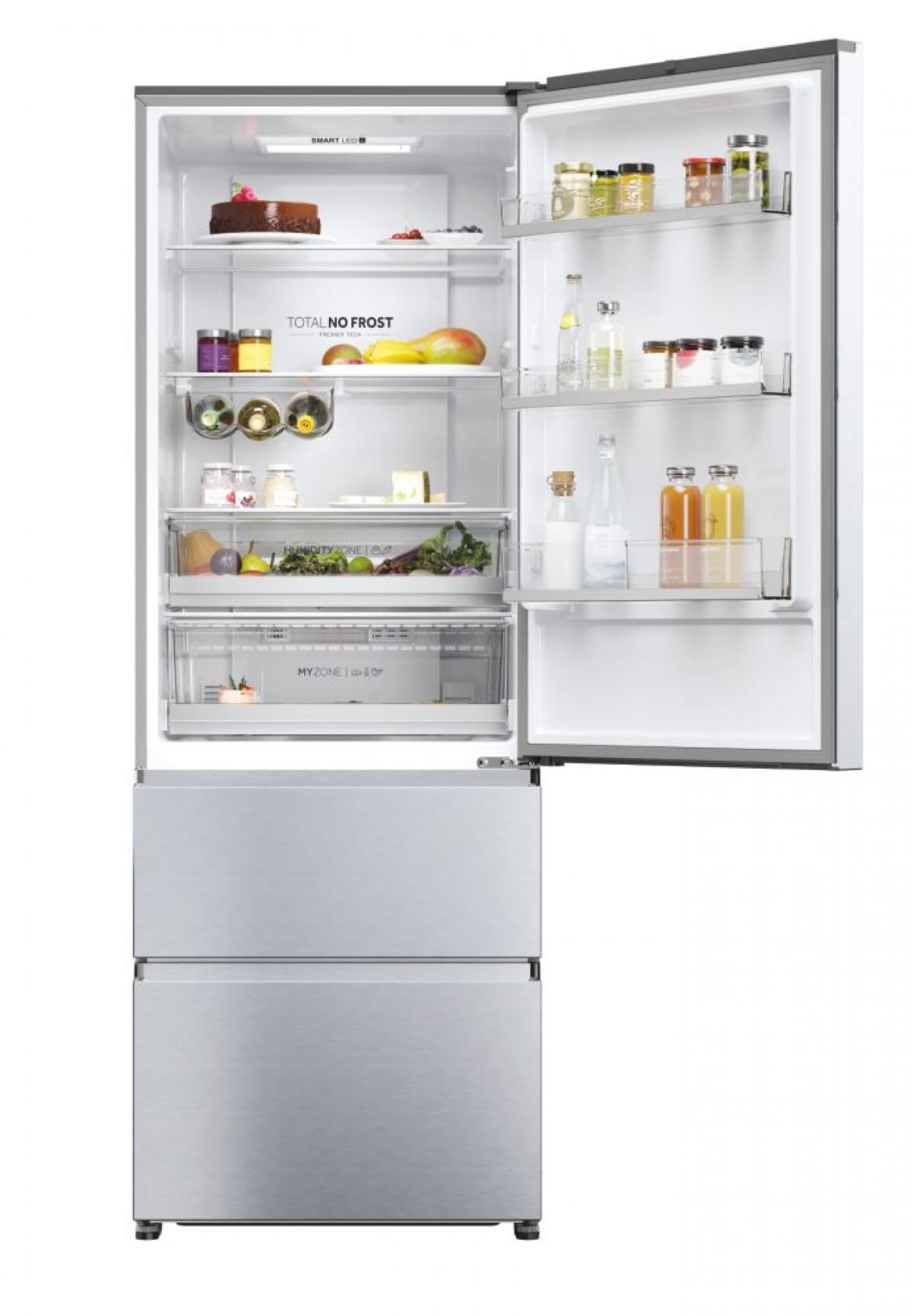 COMBI - FRENCH DOOR HAIER HTR5720ENMG 201X70 NF E DISP. 483L INOX