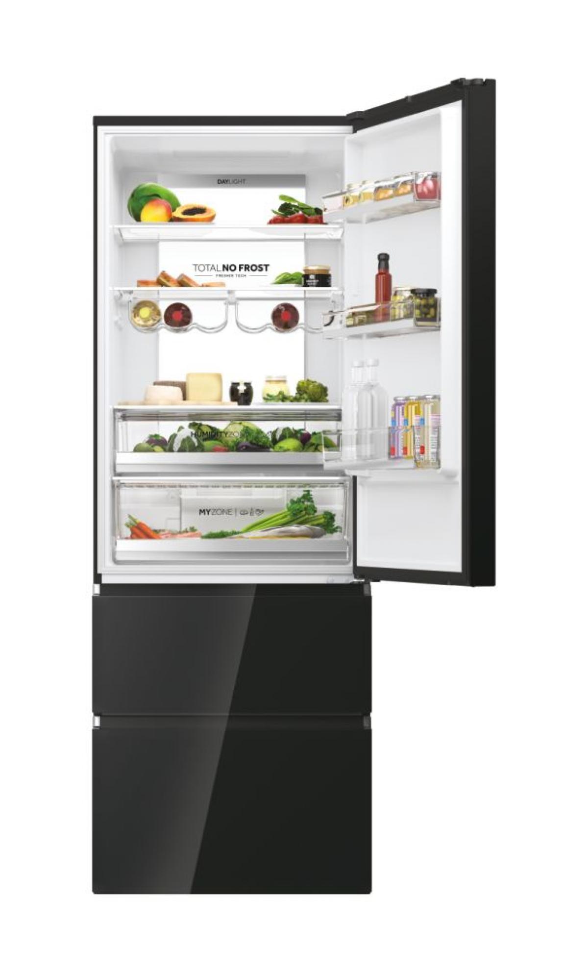 COMBI FRENCH DOOR HAIER HTW7720DNGB 201X70 NF D INVERTER DISP. 483L CRIST.NGO