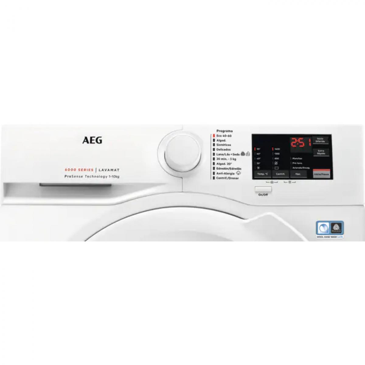 LAVADORA AEG L6FBI147P 10KG 1400RPM A+++-30%