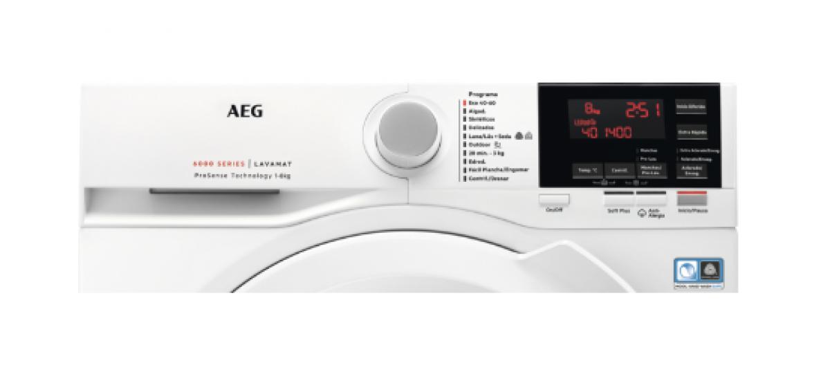 LAVADORA AEG L6FSG841P 8KG 1400RPM B PROSENSE