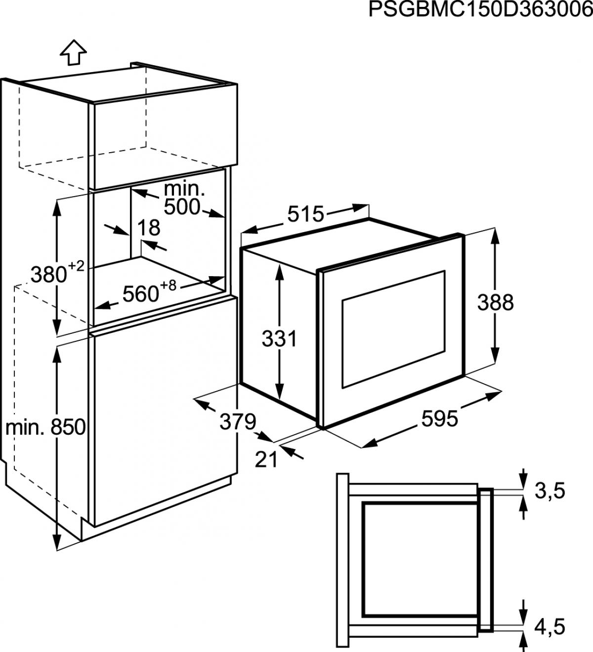 MICROONDAS INTEGRAB.  AEG MSB2547D-M