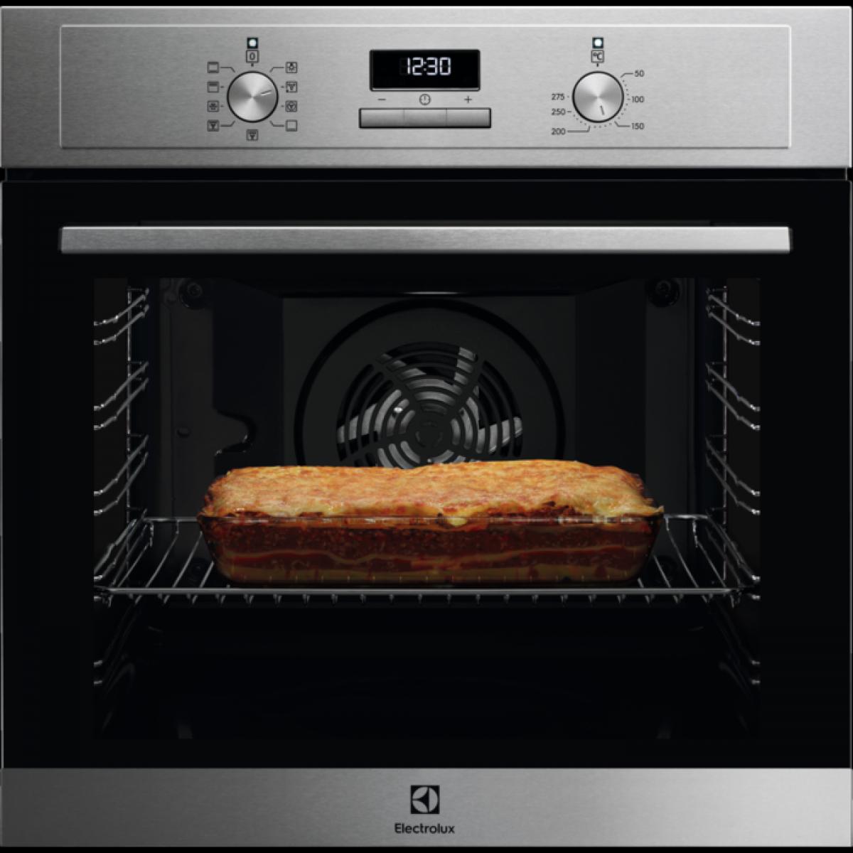 HORNO ELECTROLUX EOF3H54X MULT.9 INOX A+ AQUA 72L GUIAS TELESC.