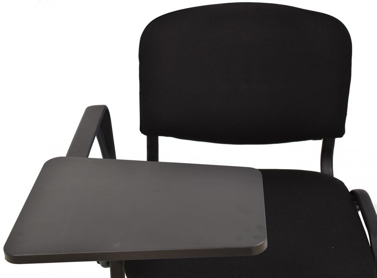 Silla NIZA NEW AM, brazo pala a derecha, chasis negro, tejido negro