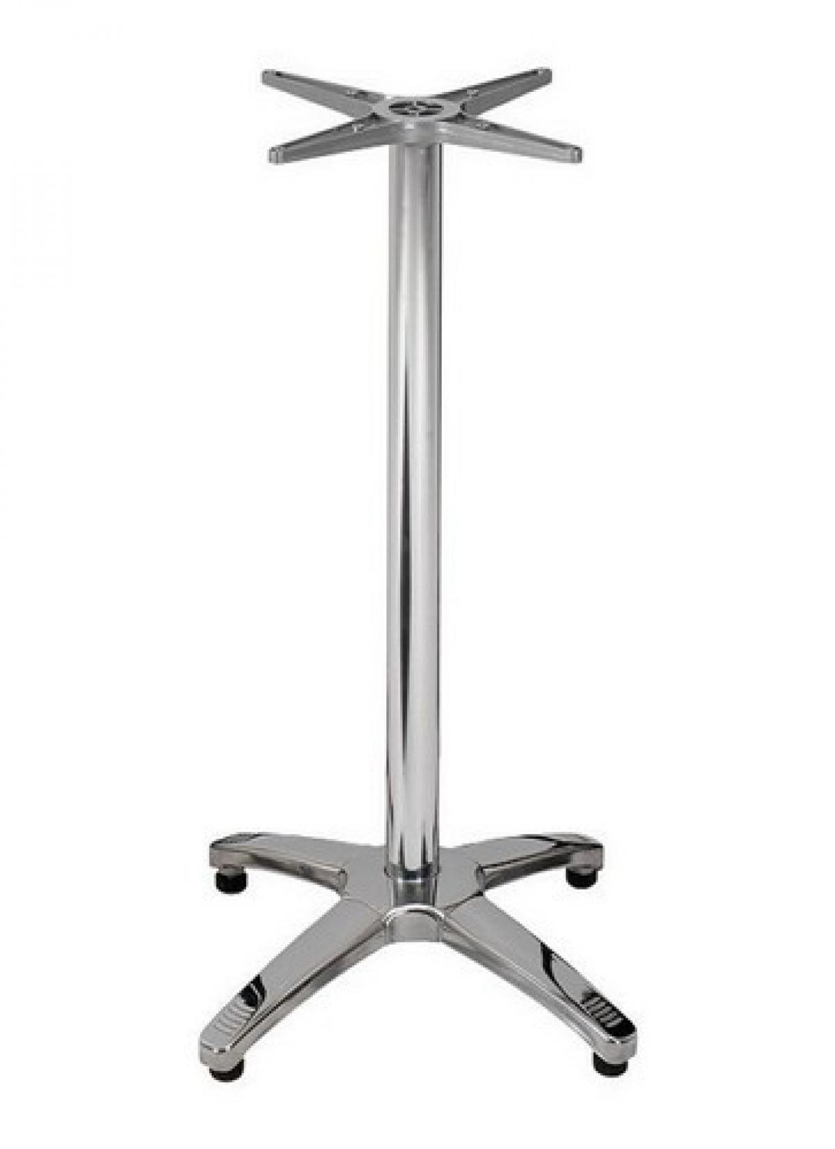 Base de mesa ROMA, alta, 4 brazos, inoxidable y aluminio. ( Ver también 110.BAROMA110 )