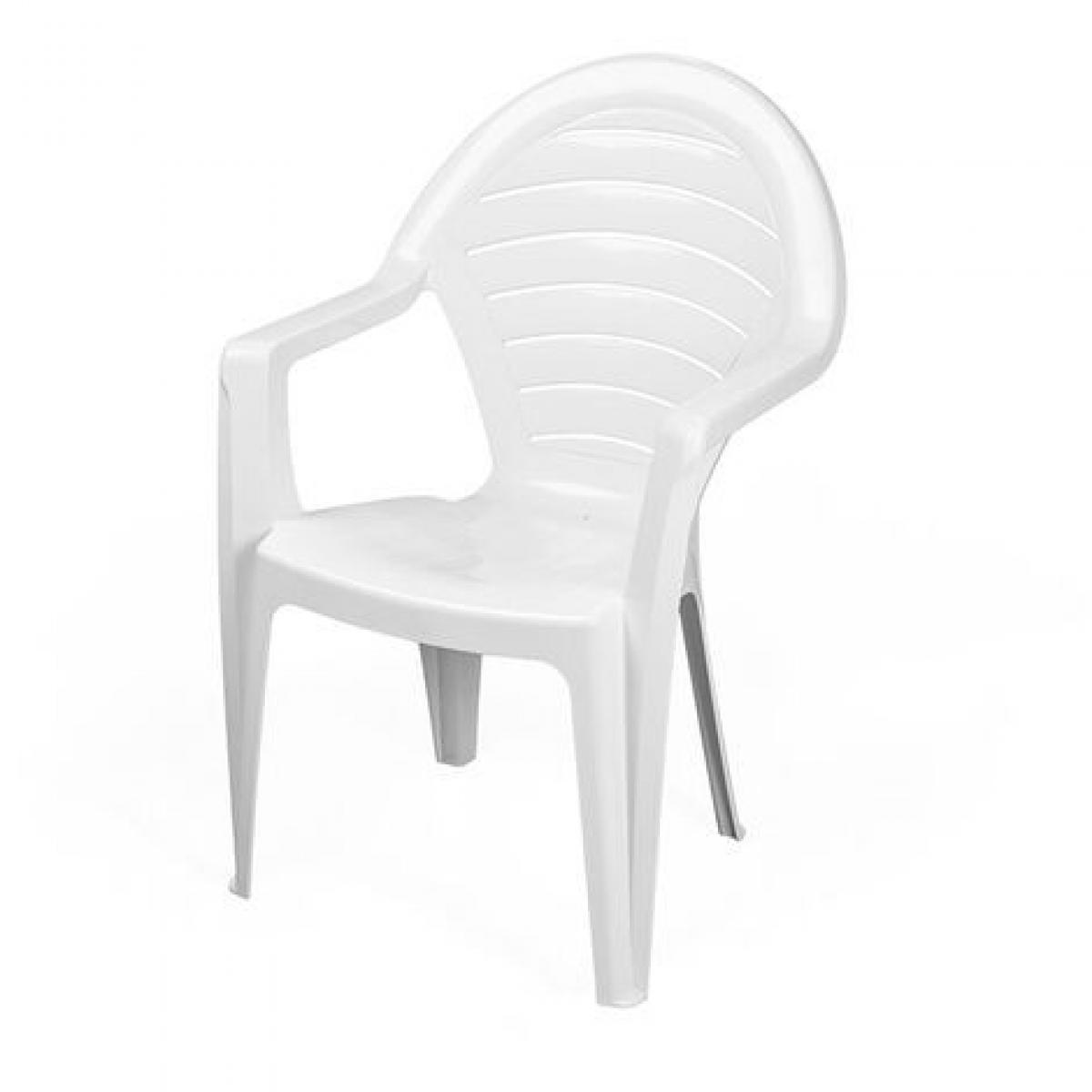 Sillón FARO, monoblock, apilable, blanco