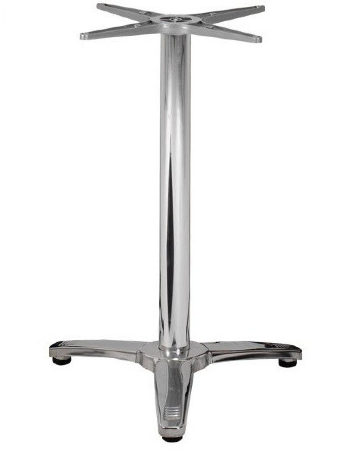Base de mesa ROMA, 3 brazos, inoxidable y aluminio