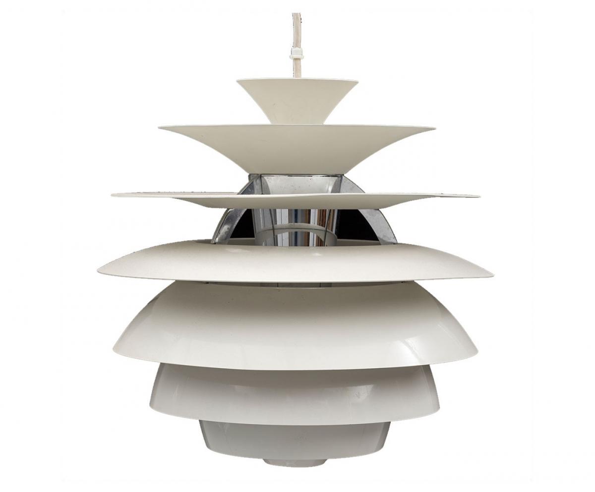 Lámpara CYGNY, aluminio, blanca, 40 cms de diámetro