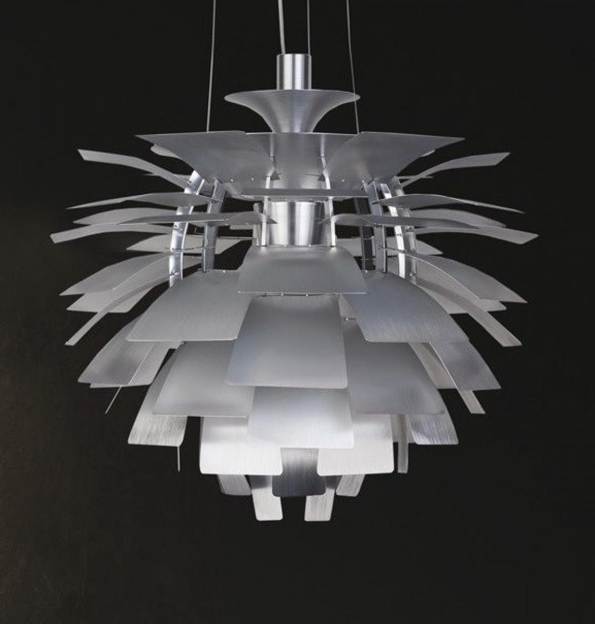 Lámpara ARTIC, aluminio, plata, 48 cms. de diámetro