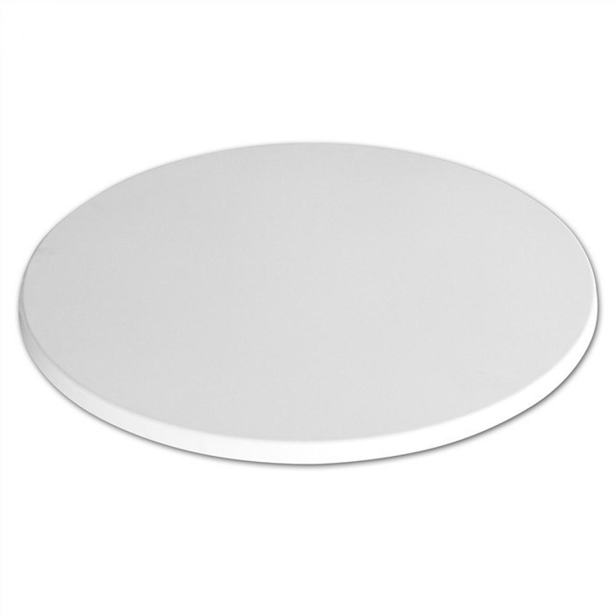 Tablero de mesa Werzalit SM, BLANCO 01, 60 cms de diámetro.