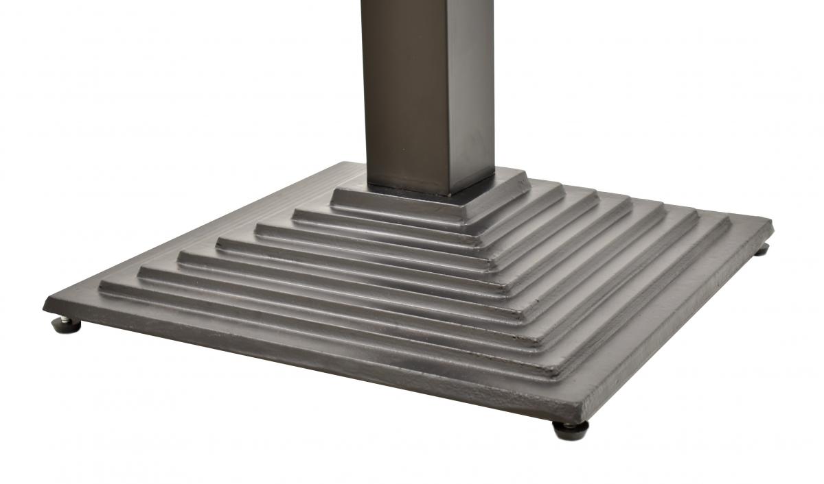 Base de mesa ELBA, alta, negra, base de 44 x 44 cms, altura 110 cms