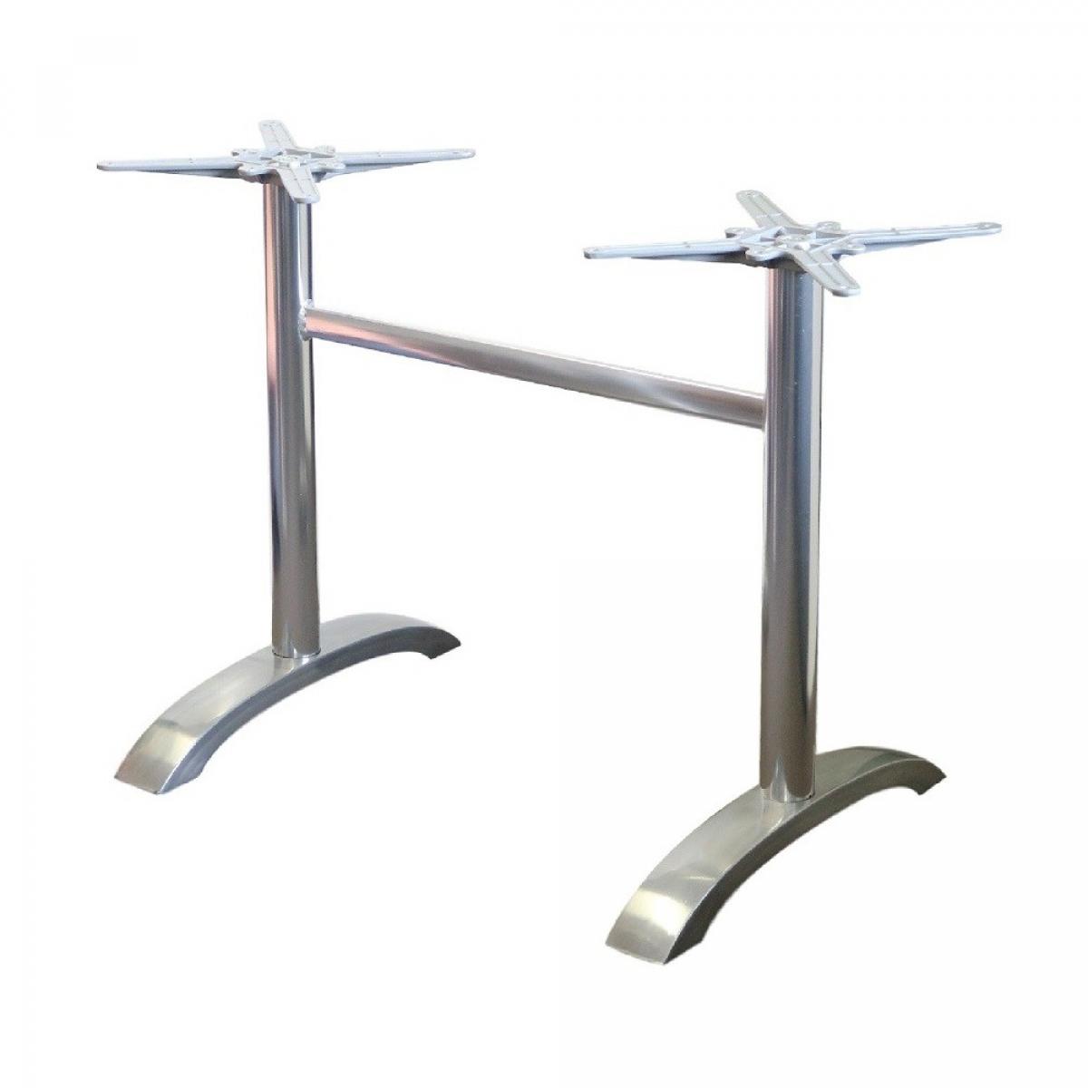 Base de mesa MILAN, rectangular, aluminio