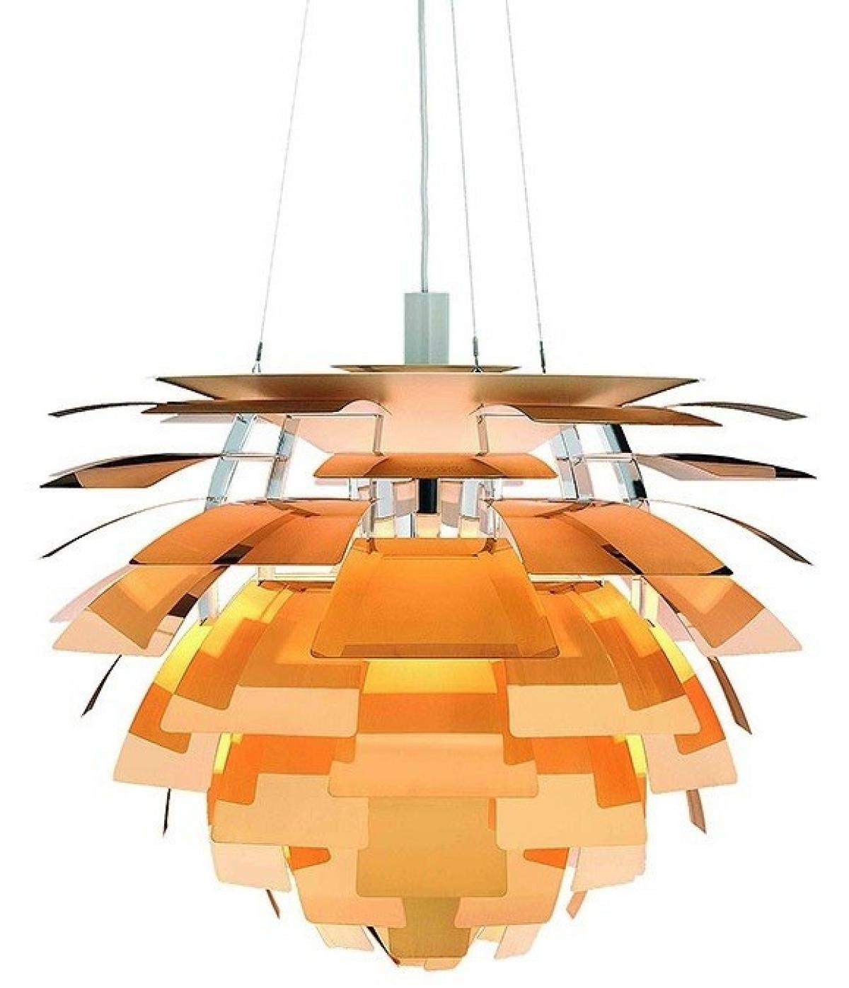 Lámpara ARTIC, aluminio, dorada, 48 cms. de diámetro