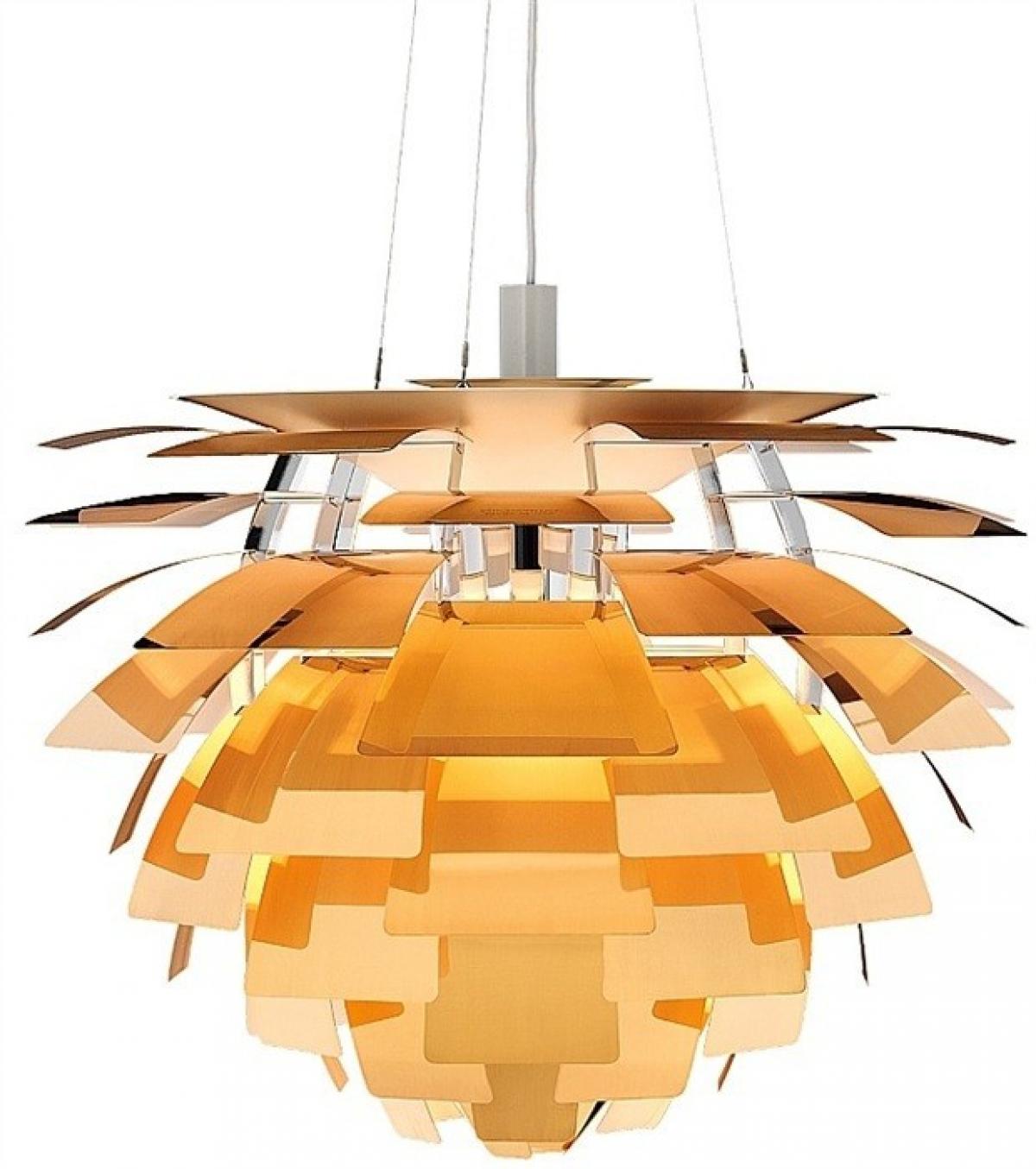 Lámpara ARTIC, aluminio, dorada, 70 cms. de diámetro
