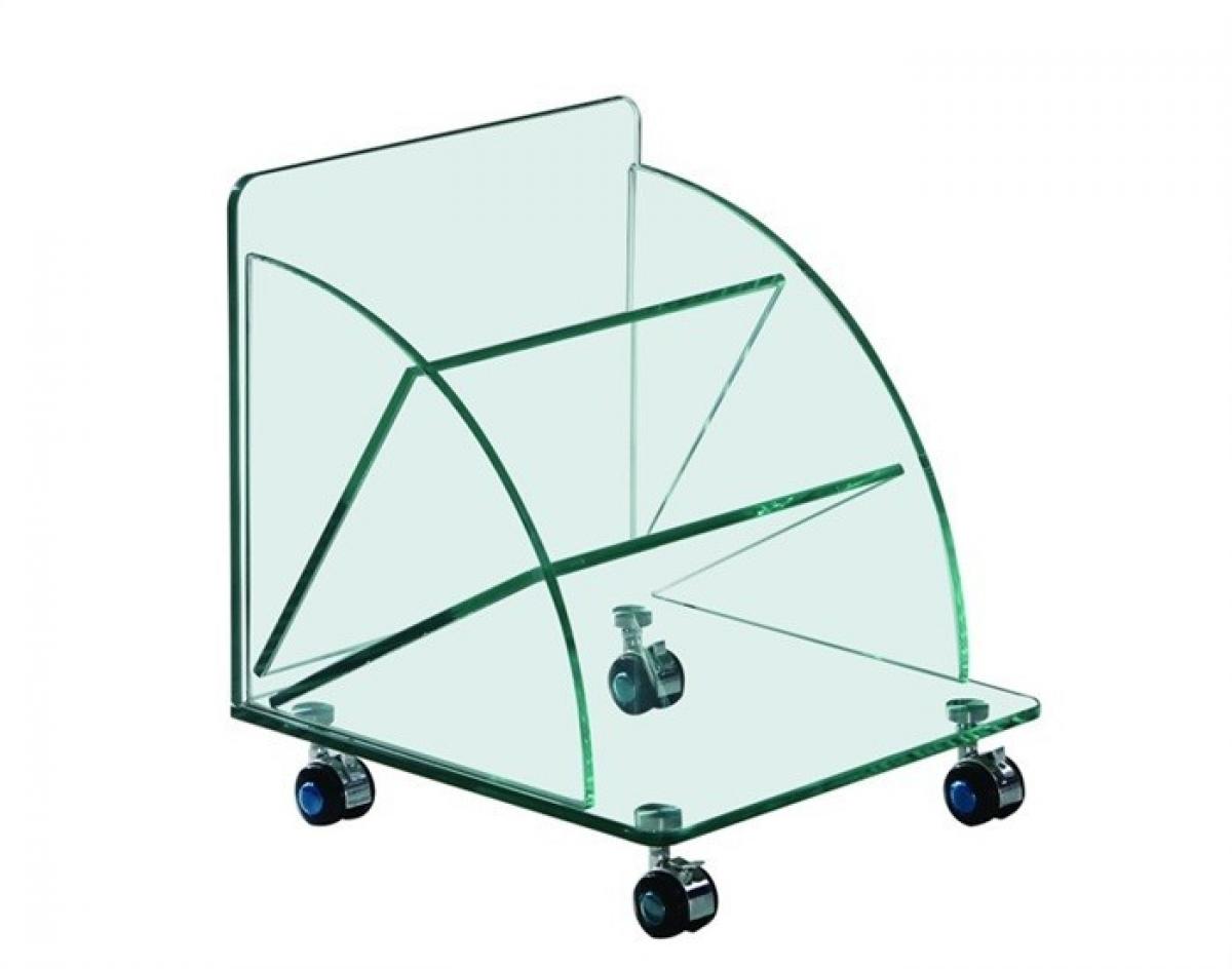 Mesa COIMBRA, baja, ruedas, cristal, 383843 cms